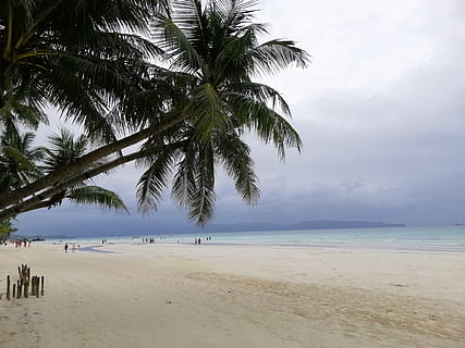 asia, philippines, boracay, beach, rain, sea, tropical, land HD wallpaper