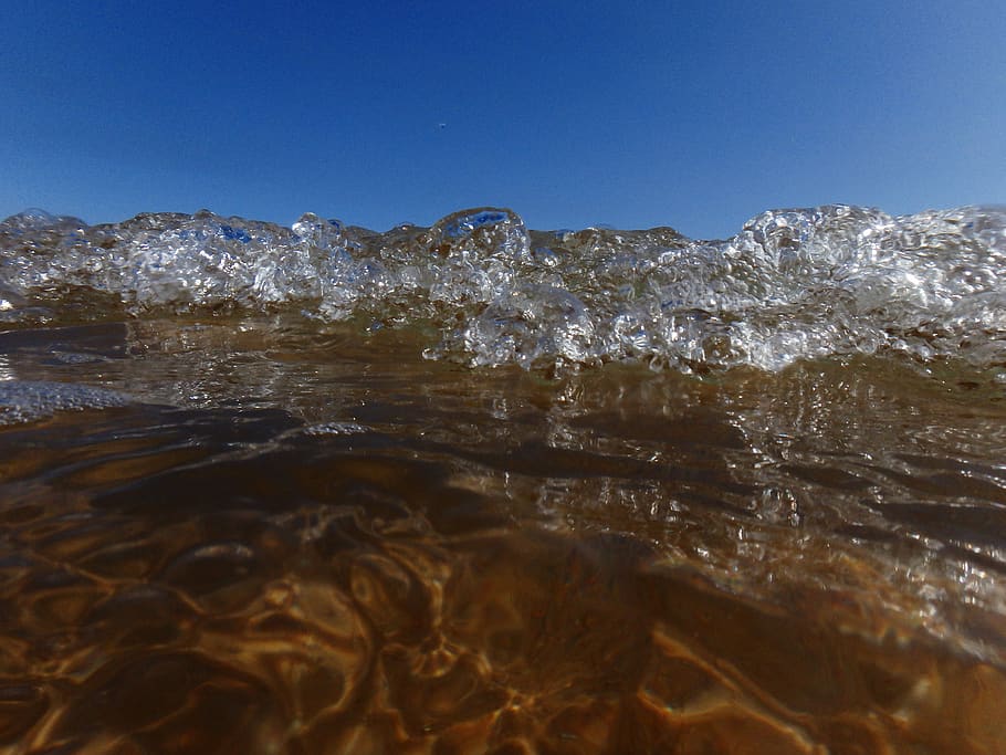 spain, almonte, wave, ocean, underwater, splash, high speed HD wallpaper