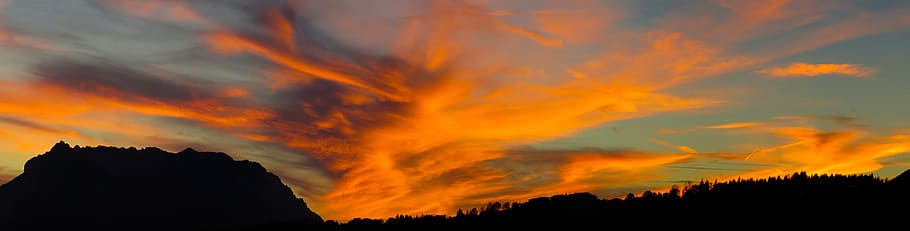 nature, sky, sunset, clouds, evening, night, mood mystical HD wallpaper