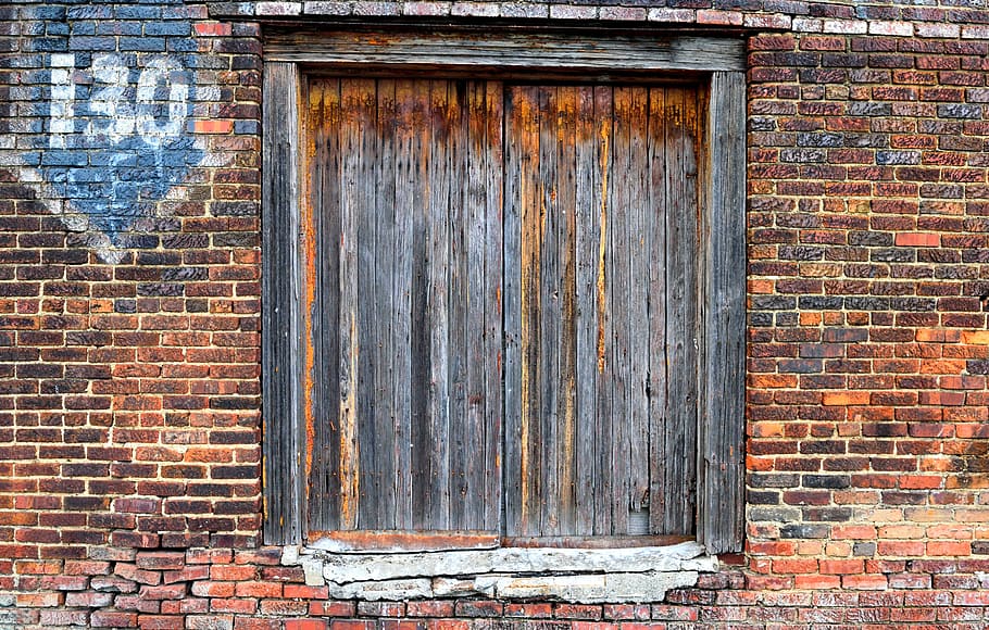 window, old, wall, grunge, pattern, construction, brick, surface HD wallpaper