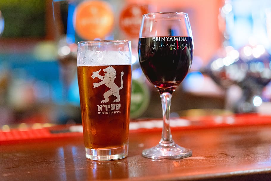 israel, ירושלים, abraham hostel jerusalem, drink, night HD wallpaper