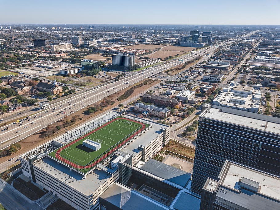 HD wallpaper soccer, field, aerial, houston, texas, htx, drone, mavic