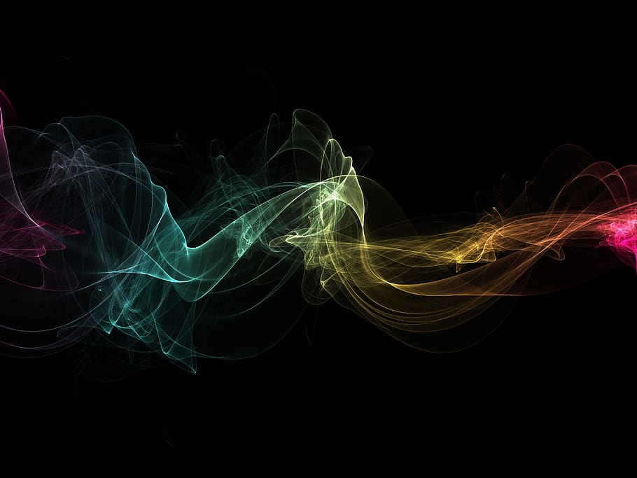 wave, light, colorful, abstract, background, particles, studio shot HD wallpaper