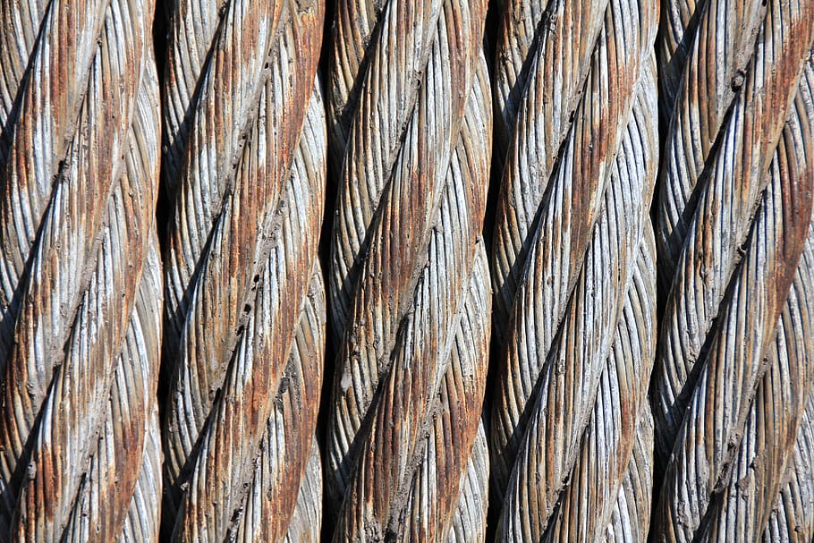 Grey 5 Braided Metal, industry, lines and curves, oxidation, pattern HD wallpaper