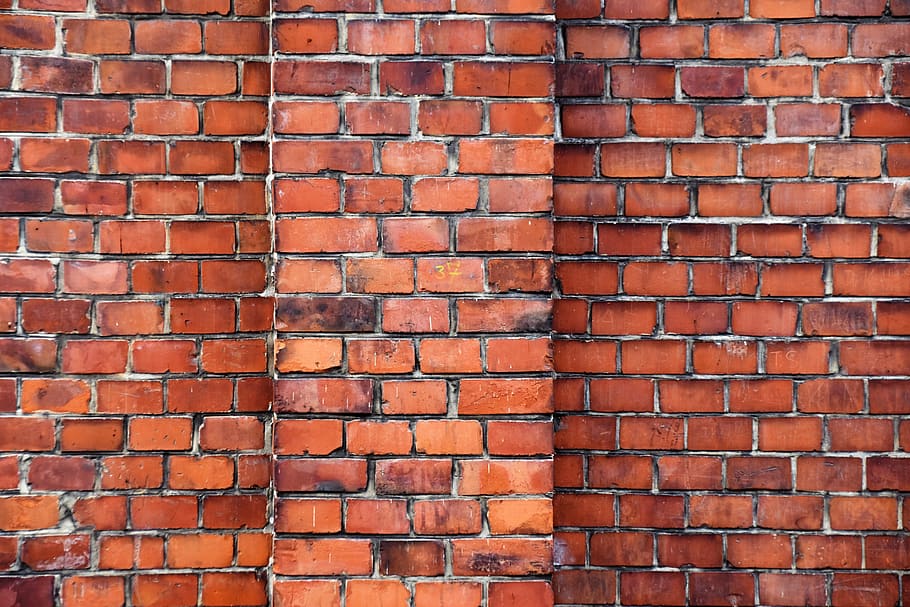 brown wall brick, brick wall, full frame, architecture, backgrounds HD wallpaper