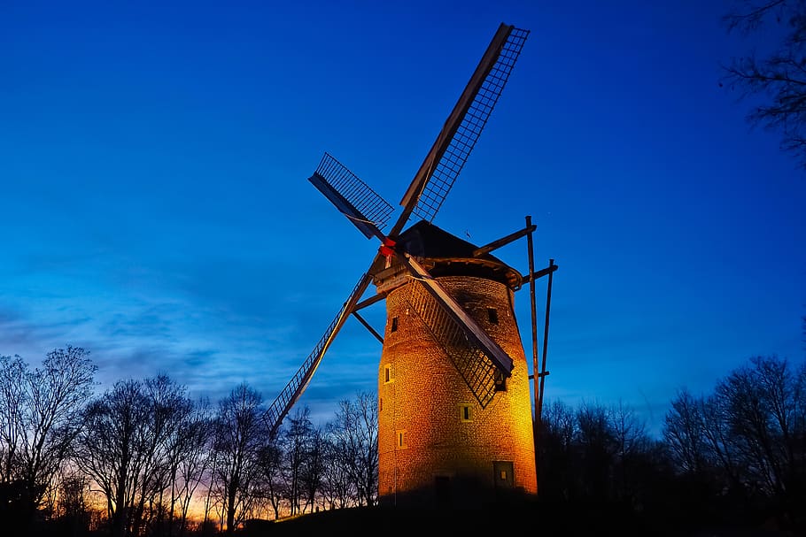 mill, tower windmill, historically, architecture, sky, landmark HD wallpaper