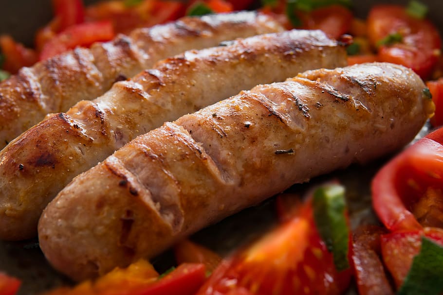 Cooked Sausage, barbecue, bbq, cuisine, delicious, food, grill, HD wallpaper