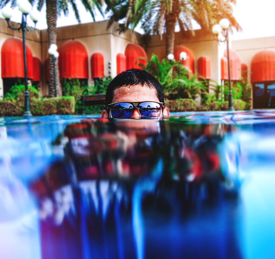 saudi arabia, dhahran, summer, perspective, swimming, swimmer