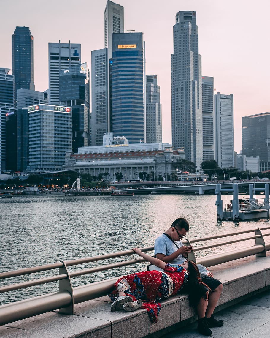 man sitting on bench ottoman, water, human, person, waterfront HD wallpaper