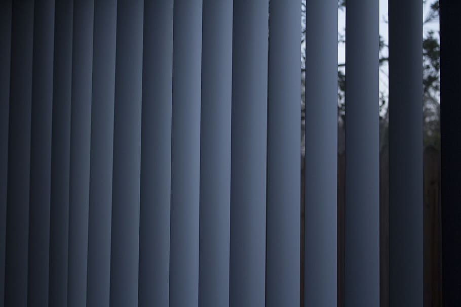 shutters, blinds, blue, abstract, architecture, lines, window HD wallpaper