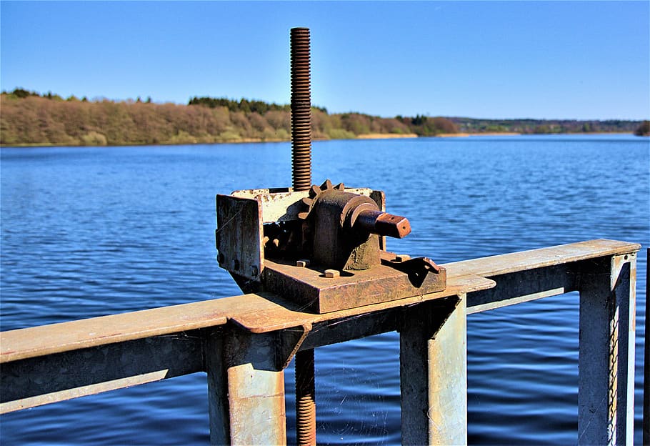 threaded rod, cobweb, rust, metal, forest, rusted, gear, rusty HD wallpaper
