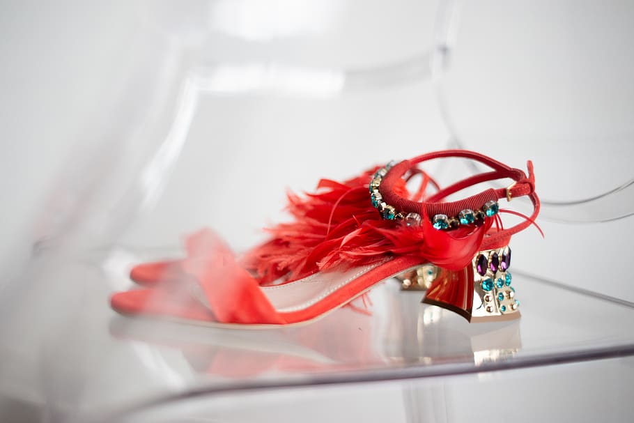 red heel sandal, close-up, no people, flower, indoors, plant HD wallpaper