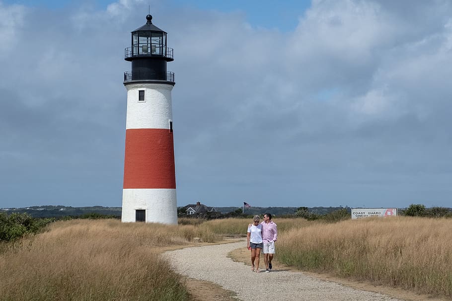 lighthouse, human, person, beacon, building, tower, architecture HD wallpaper