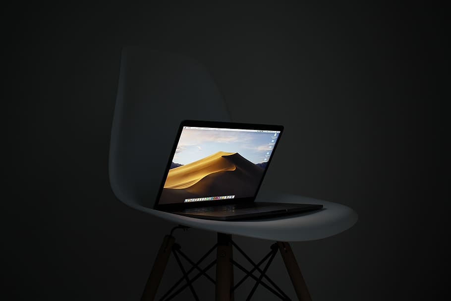 MacBook Pro on chair, technology, wireless technology, connection HD wallpaper