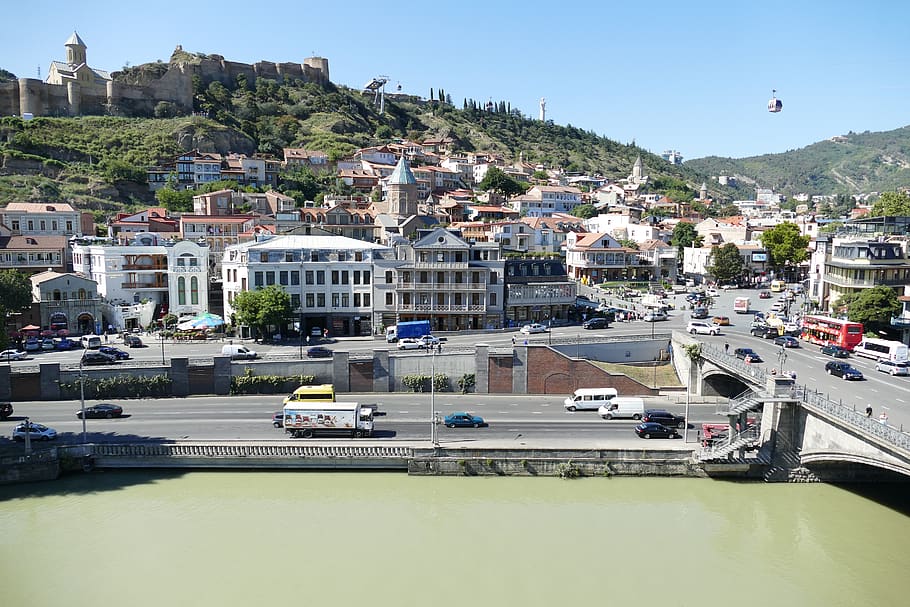 georgia, tbilisi, capital, modern, panorama, places of interest