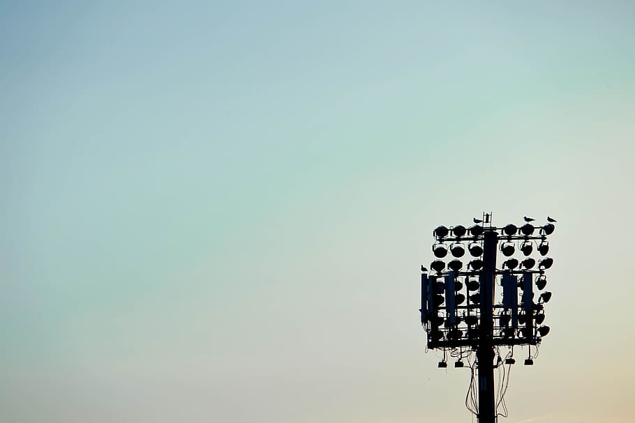 Barcelona Olympic Park Lights, sky, copy space, clear sky, no people HD wallpaper