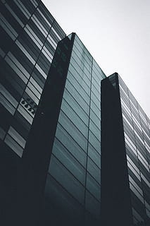 Black Building Under White Sky, architectural design, architecture HD wallpaper