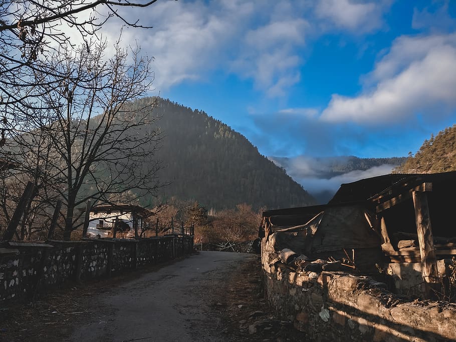 bhutan, haa valley, haa valley bhutan, travel, evening, nature, HD wallpaper