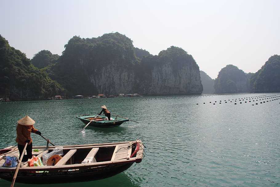 men on boat, nautical vessel, water, transportation, mode of transportation HD wallpaper