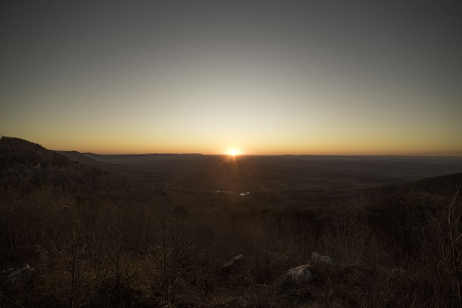 united states, delta, cheaha state park, scenic, overlook, sunset, HD wallpaper