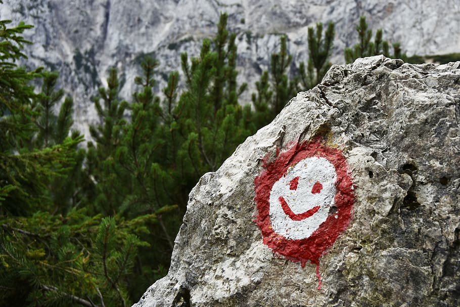 smile, mountains, slovenia, julian alps, rock, stone, happiness