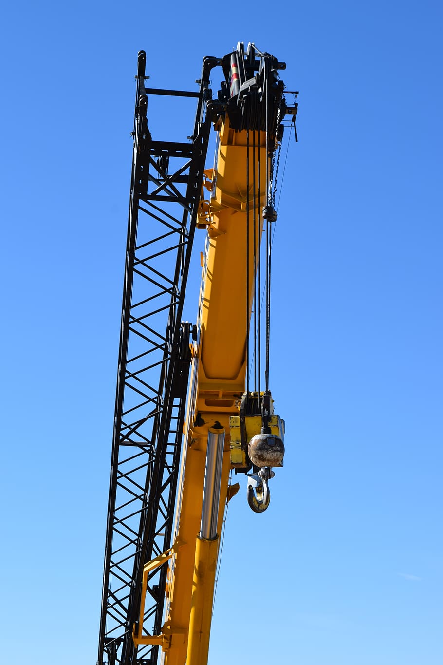 crane, labor day, work, industrial, business, builder, yellow, HD wallpaper