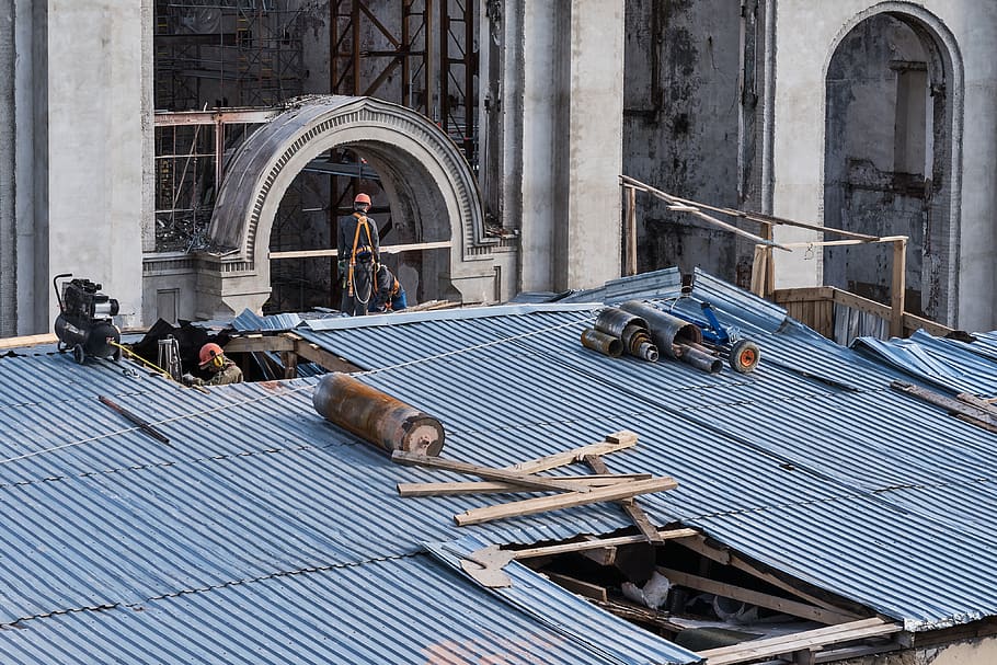 professional training, roofs, construction, city, old, facade HD wallpaper