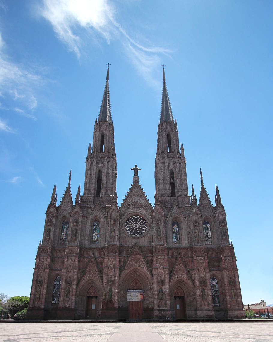 architecture, church, méxico, building, tower, sunny, blue