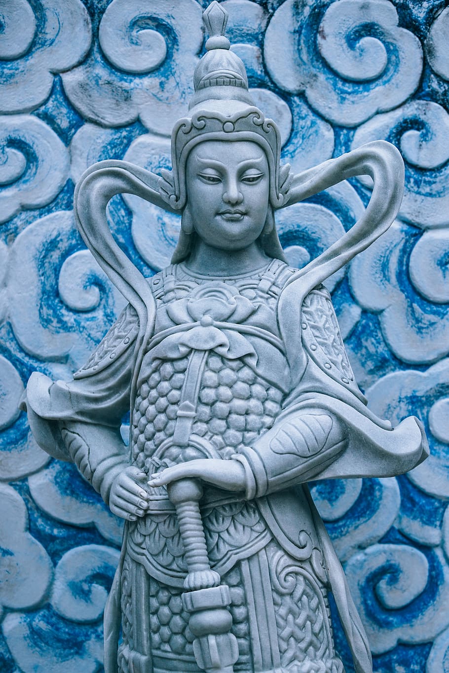 buddhism, buddhist, blue, clouds, curves, peace, pray, prayer HD wallpaper