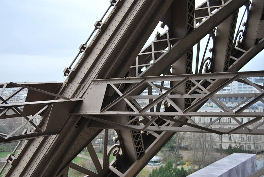 structure, eiffel tower, metal, built structure, architecture HD wallpaper