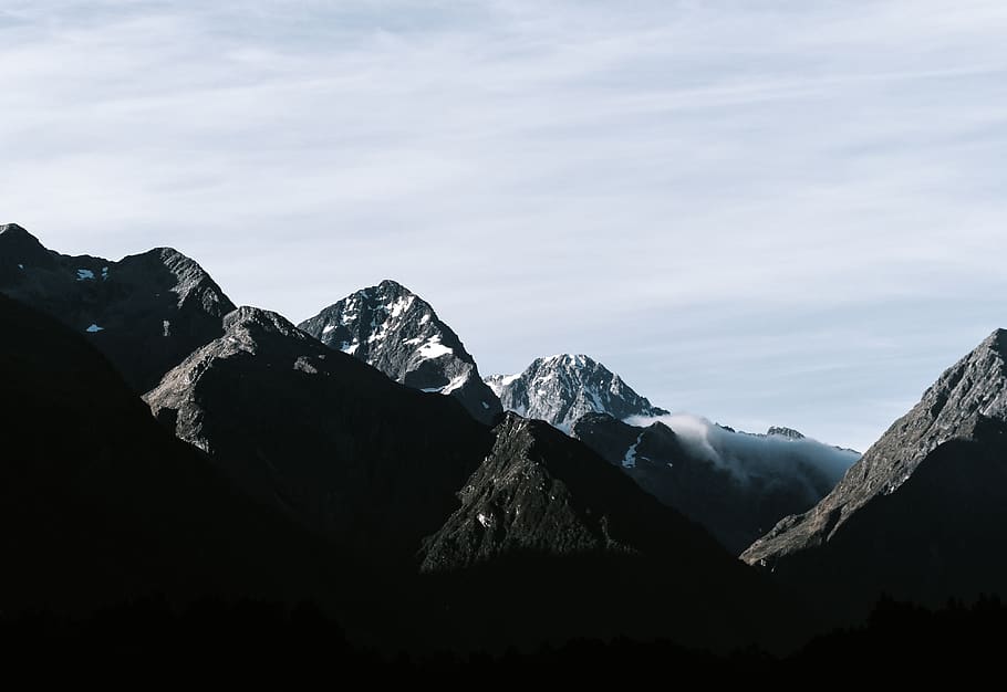 Snowy Mountain, clouds, cold, cool, daylight, high, ice, landscape HD wallpaper
