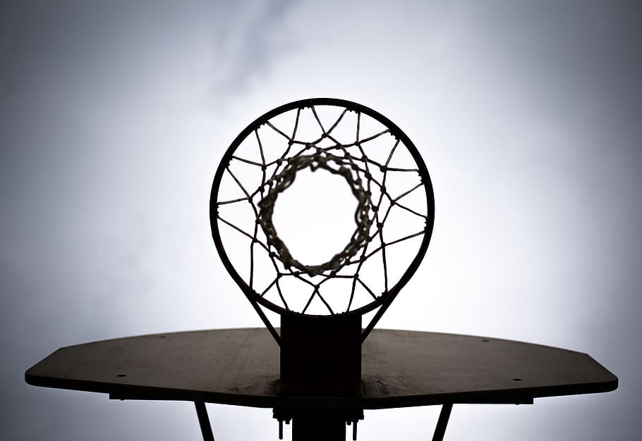 white clouds above basketball ring, united kingdom, burgess hill HD wallpaper