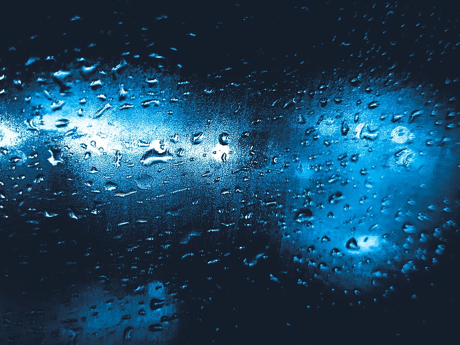 drop, wet, water, window, rain, glass - material, transparent HD wallpaper