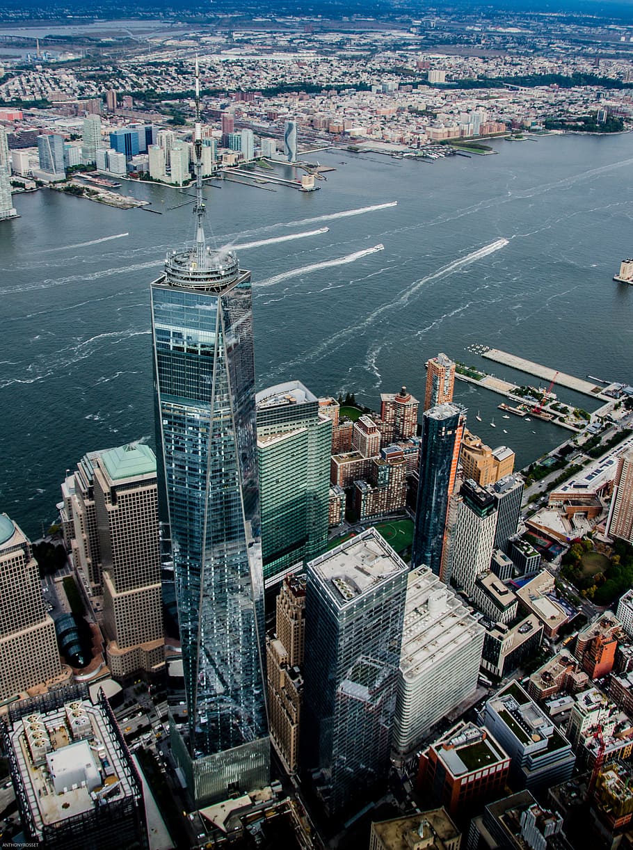 aerial photography of high-rise building, helicopter, liveandtravelpicture