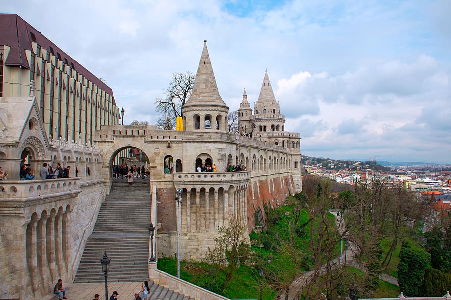 buda castle, hungarian, building, window, architecture, facade HD wallpaper