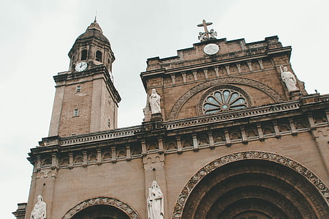 Brown Cathedral, arches, architecture, building, catholic, church HD wallpaper