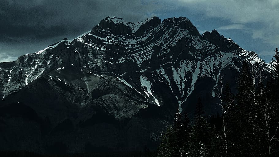 mountain, canadian, rocky, wilderness, peak, outdoors, nature, HD wallpaper