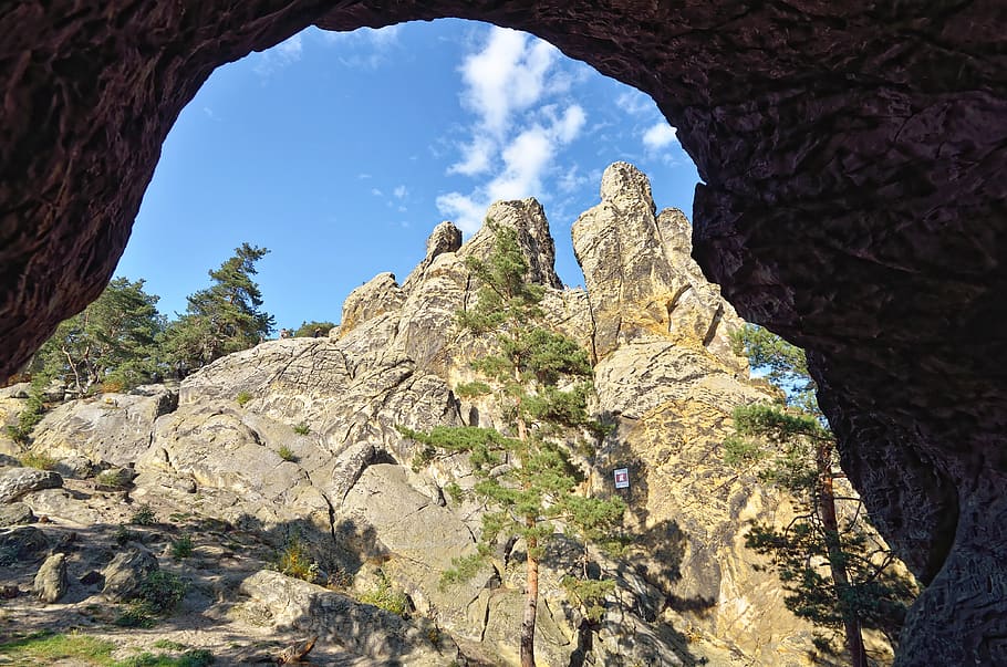 germany, resin, devil's wall, cliff, rock, landscape, travel HD wallpaper