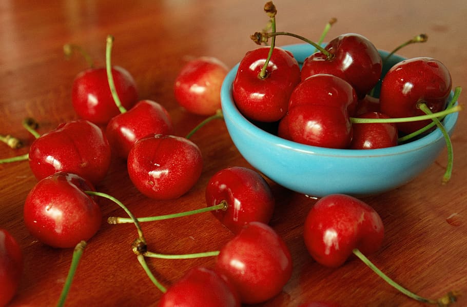 cherries, red, fruit, vitamins, food, mature, diet, bio, health HD wallpaper