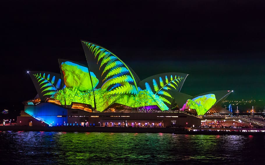 australia, sydney, sydney opera house, color, colorful, colourful, HD wallpaper