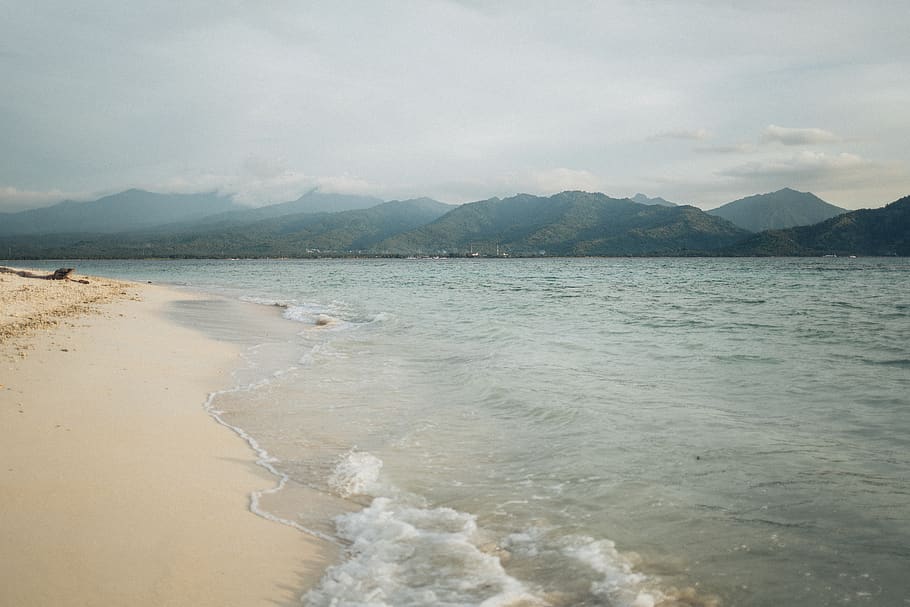 Scenic View Of Ocean During Daytime, 4k wallpaper, beach, clouds HD wallpaper