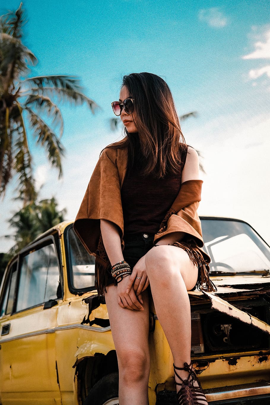 mode of transportation, motor vehicle, car, young adult, young women HD wallpaper