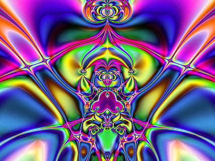 Fractal-based design, abstract, pattern, background, symmetry HD wallpaper