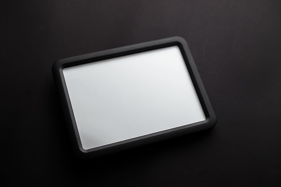 Black Box, black background, blank, close-up, colors, design HD wallpaper