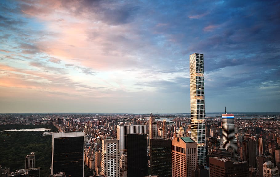 new york, united states, skyscraper, evening, 432 park avenue, HD wallpaper