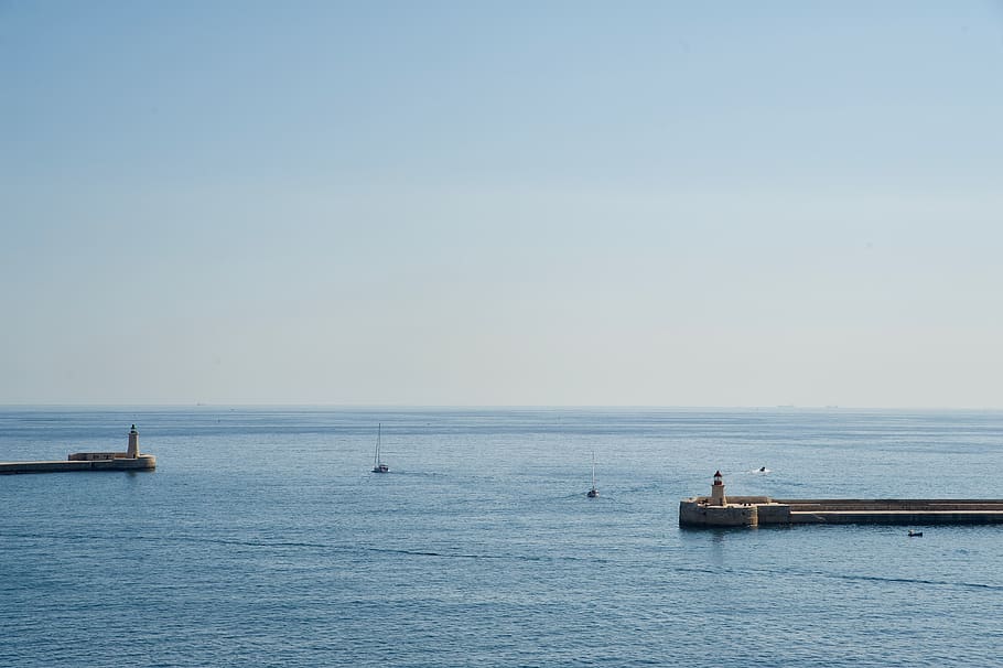 malta, valletta, boats, harbor, harbour, sun, valetta, travel, HD wallpaper