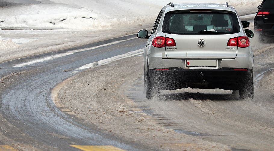 winter, snow, slush, road, wintry, roadway, frost, weather HD wallpaper