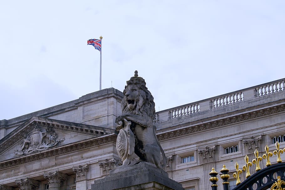 london, great britain, flag, architecture, sculpture, statue HD wallpaper