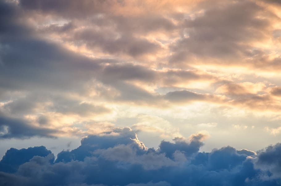 Photo of Clouds, atmosphere, cloudscape, cloudy, dawn, daylight HD wallpaper