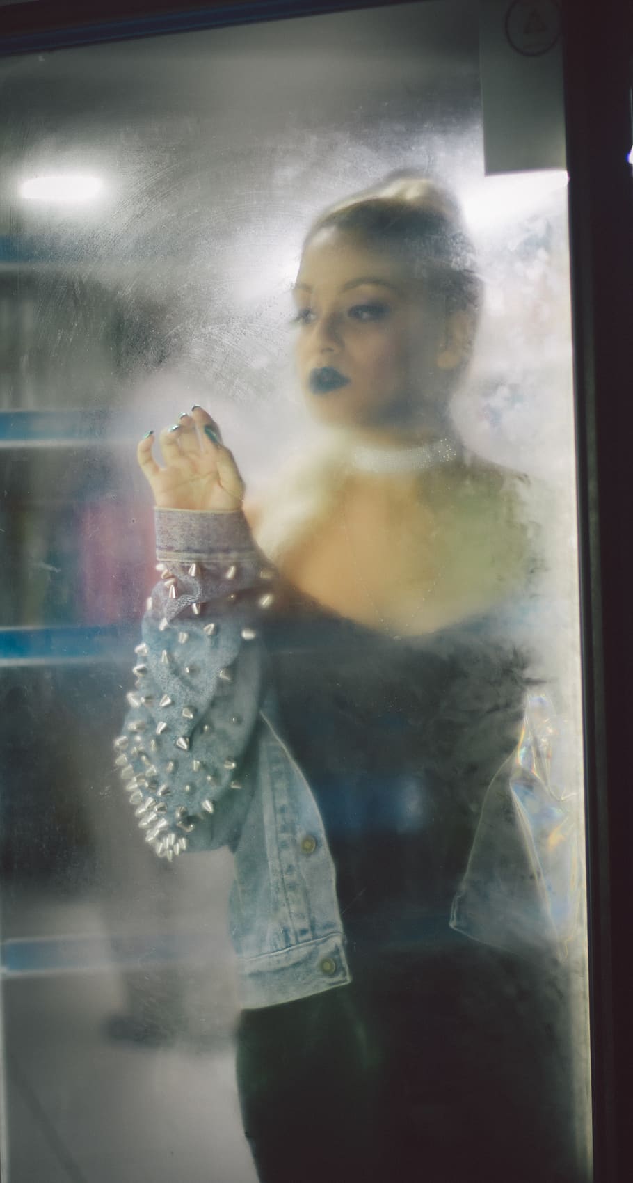 mirror, reflect, one person, glass - material, window, women HD wallpaper